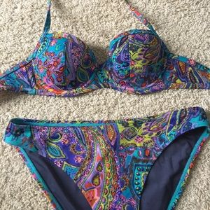 Victoria's Secret Blue Paisley Bikini