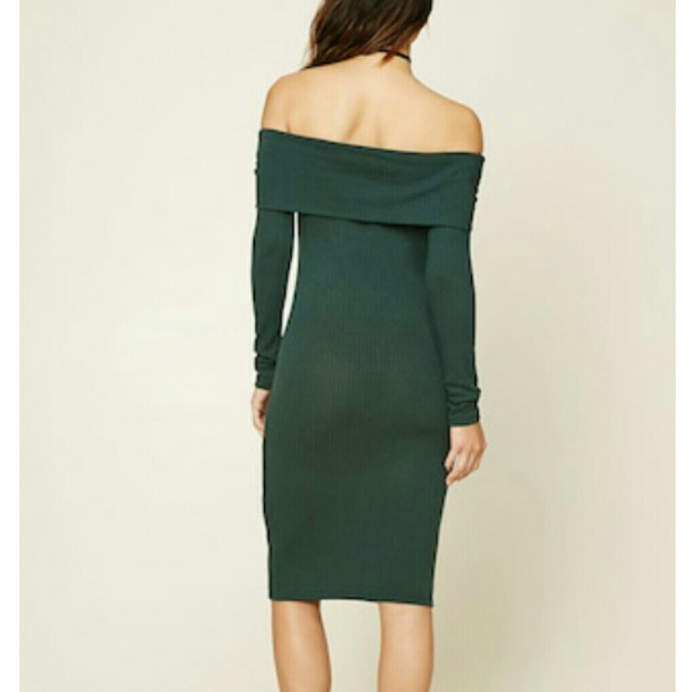 NWT F21 Off the Shoulder Midi Dress XL - Picture 3 of 6