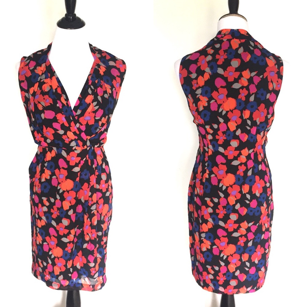 Floral Faux Wrap dress
