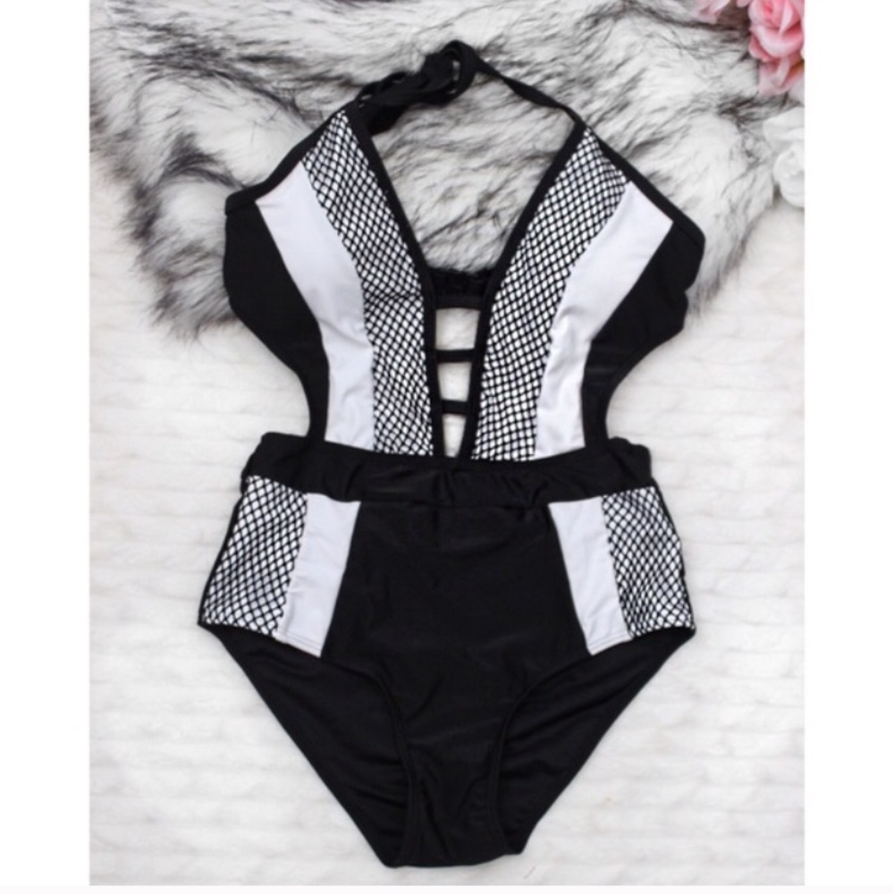 Cutout one piece bathing suit