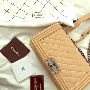 Chanel Boy Bag Beige Crossbody
