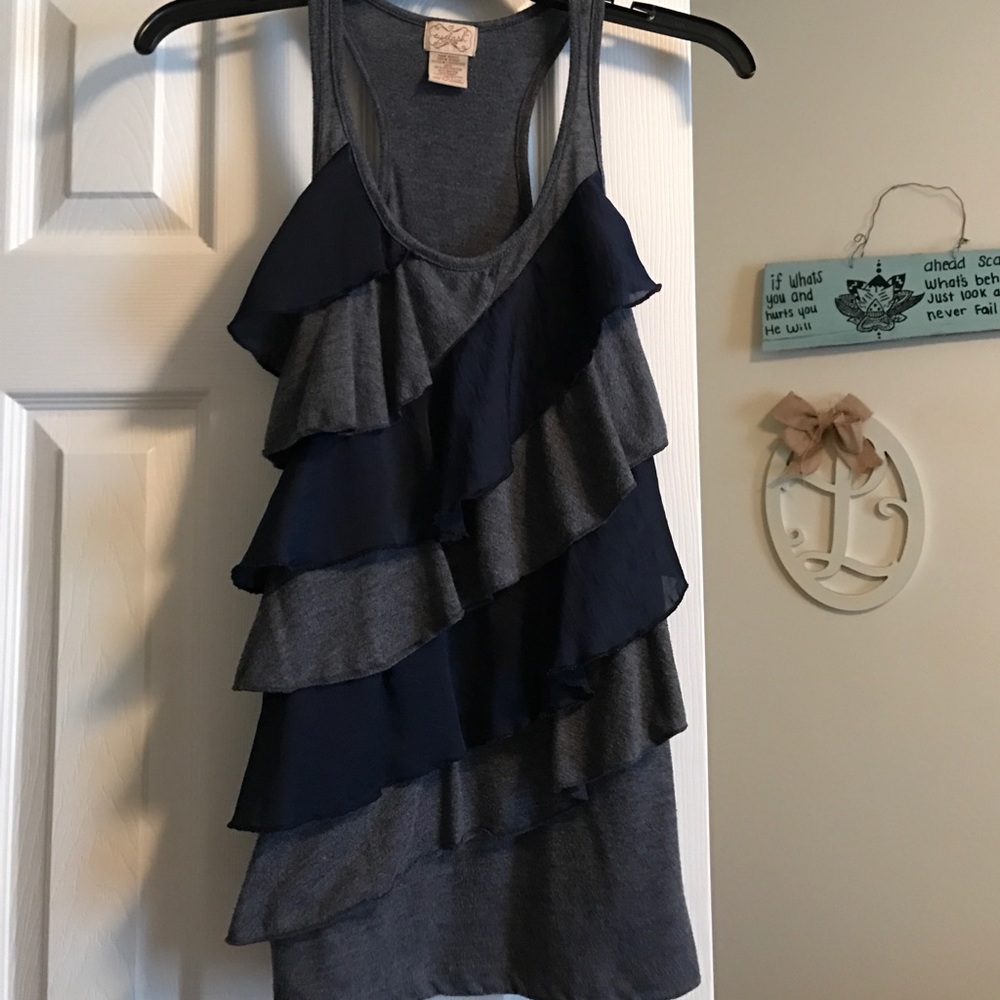 Navy blue and grey tank top🌼