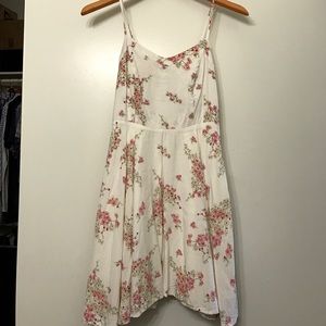 White floral sun dress