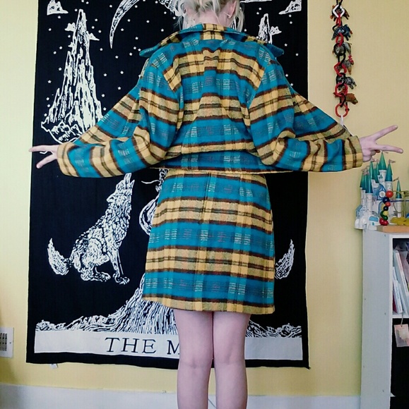 70's Plaid Skirt and Jacket Suit - Picture 4 of 8