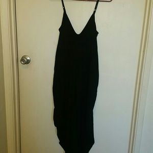 Black spaghetti strapped maxi dress