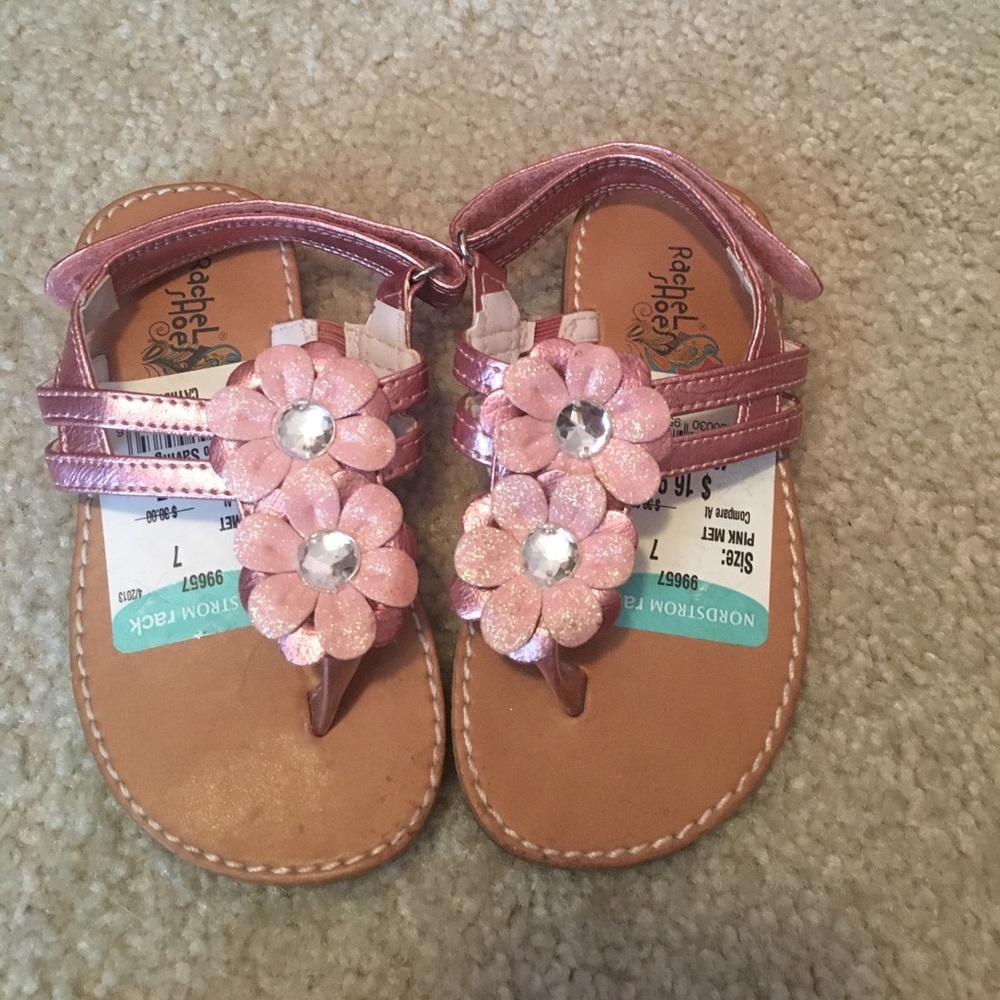 NWT pink sparkly sandals