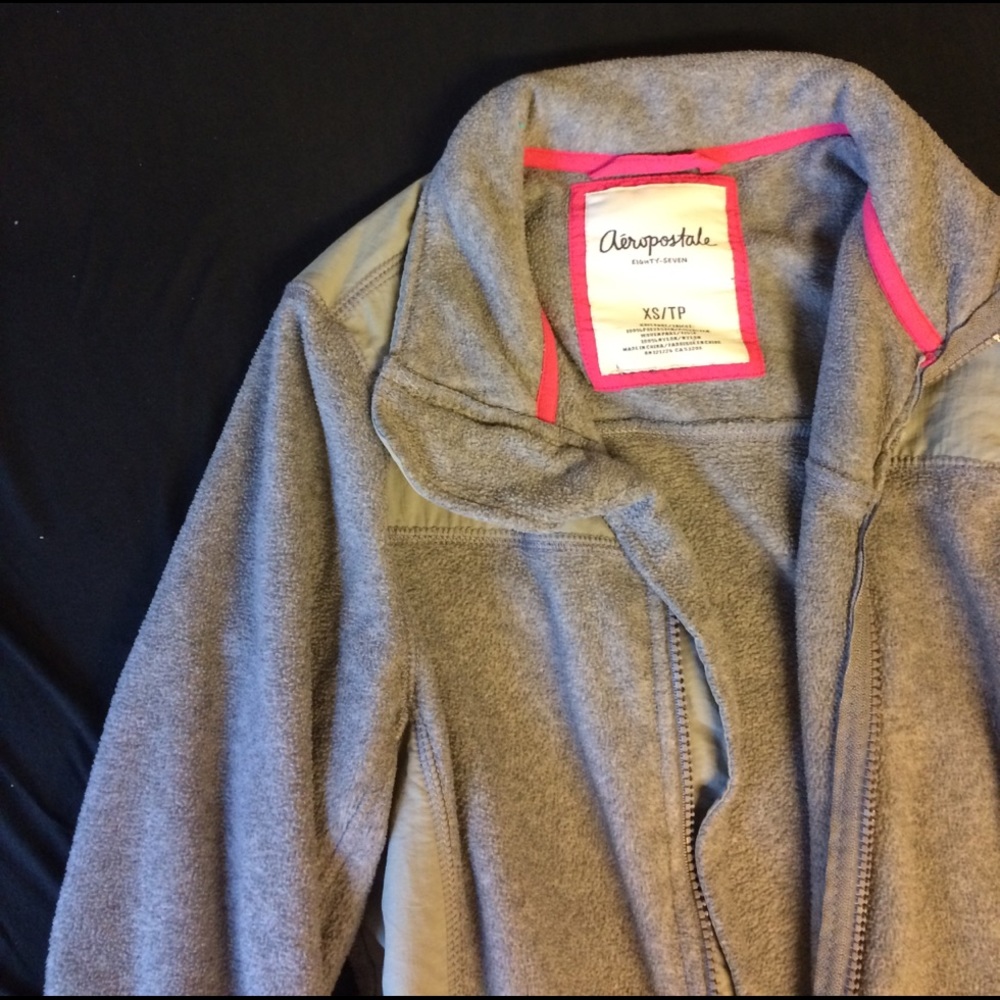 Aeropostale gray fleece jacket