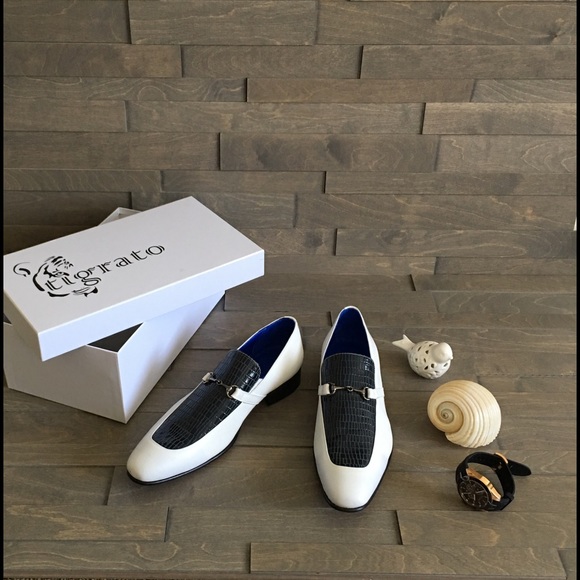 ?FLASH  White and Navy Blue man shoes main image 6