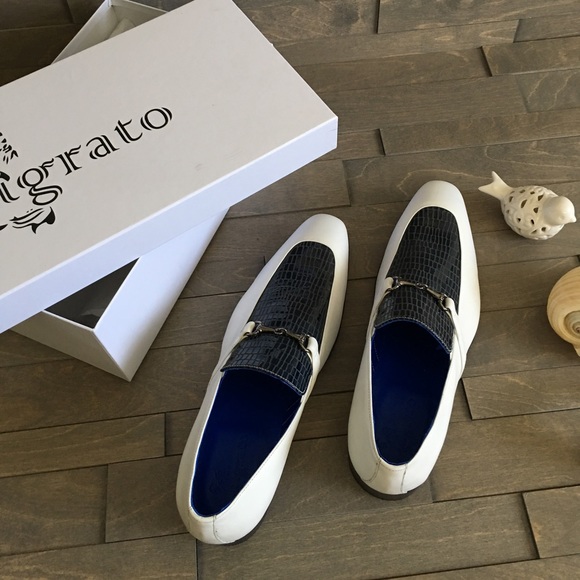 ?FLASH  White and Navy Blue man shoes main image 4