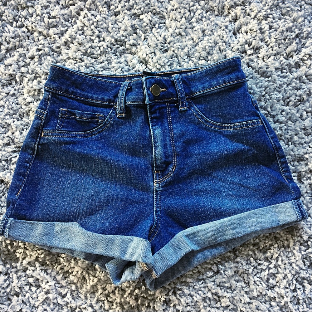 Denim High Waisted Shorts
