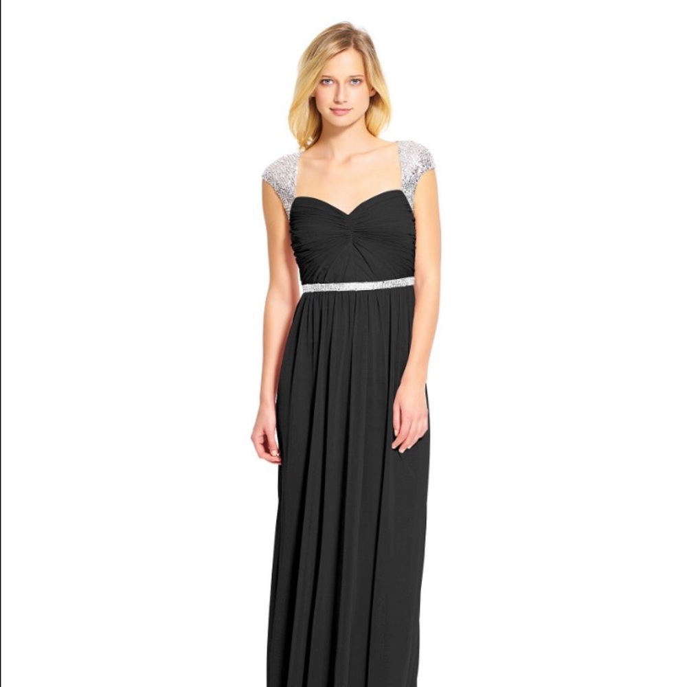 Adrianna Papell brand new gown black and silver
