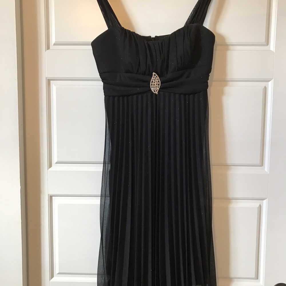 Black Knee Length Dress with Sparkles✨