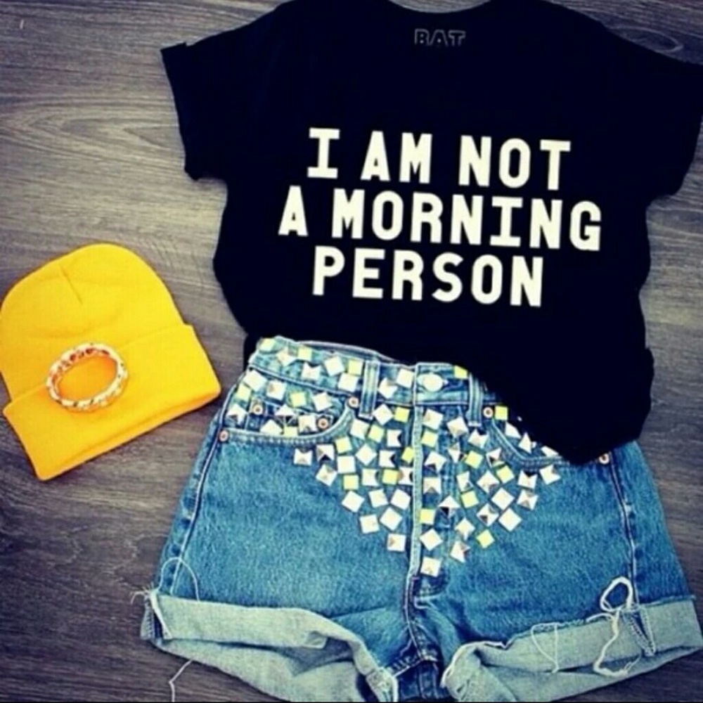 I AM Not A Morning Person tshirt - Picture 1 of 3