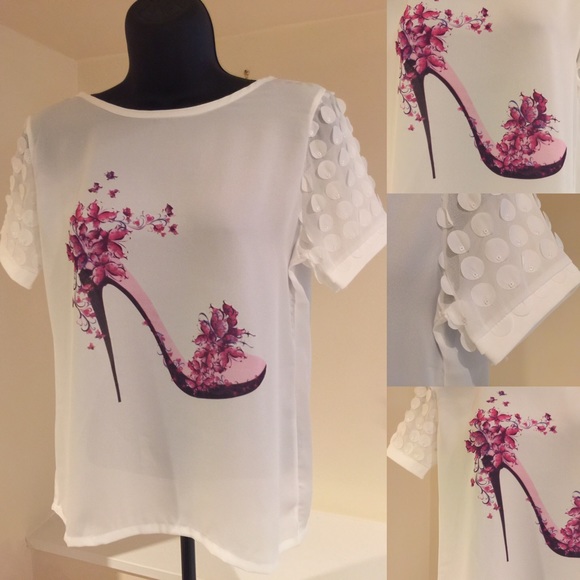 Stunning, Zara unique chiffon blouse / t-shirt. - Picture 2 of 3