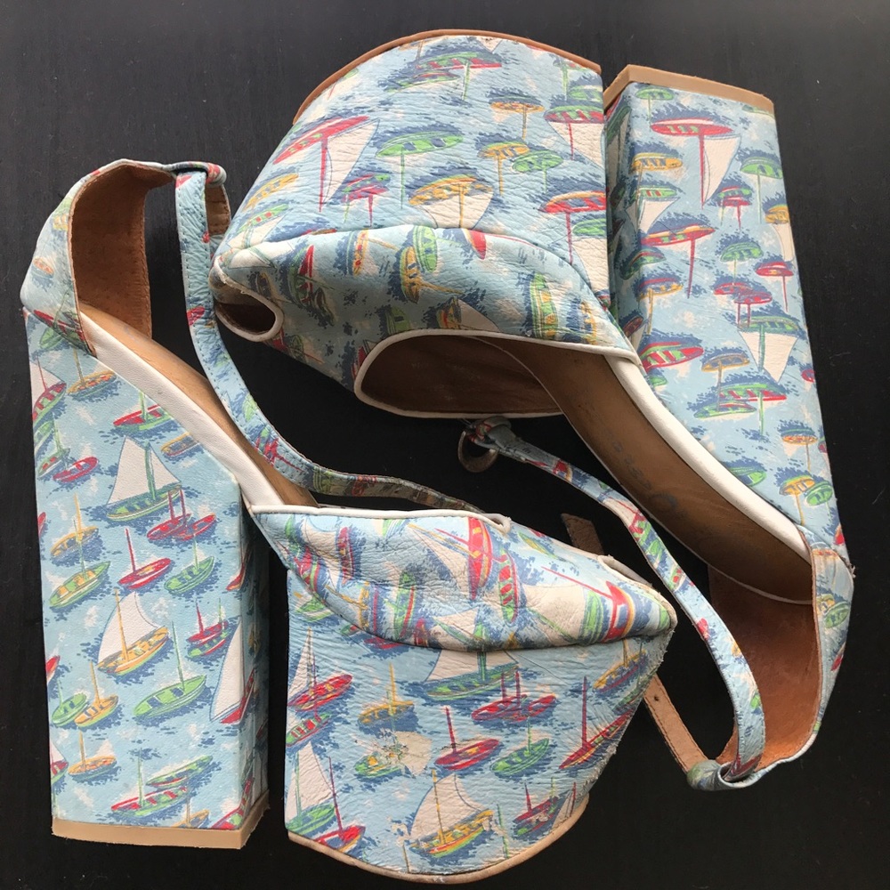 Jeffrey Campbell 4evz Sailboat platform heels