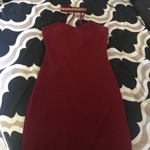 Red burgundy dress