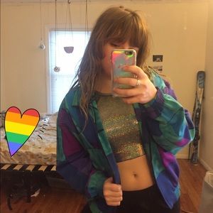 Vintage Retro 90s Funky Windbreaker