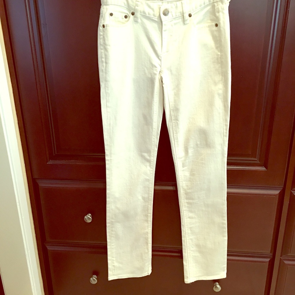 J. Crew "matchstick" white jeans