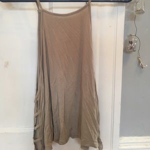 Tannish brown spaghetti strap tank top