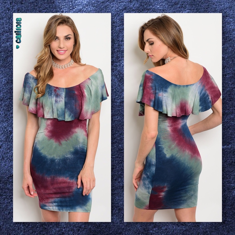 JUST IN🆕Gorgeous Multi Color Ruffle Off Shoulder