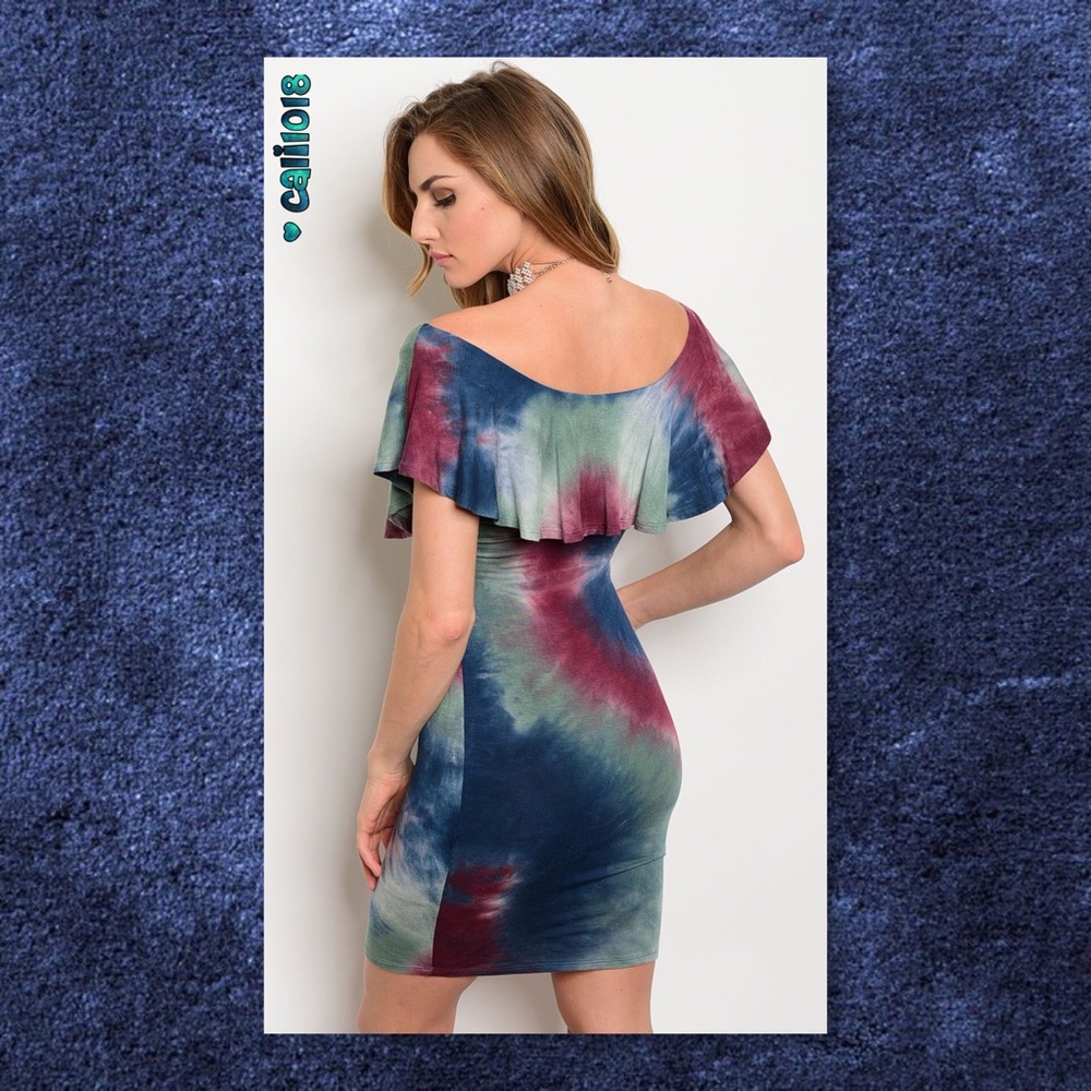 JUST IN🆕Gorgeous Multi Color Ruffle Off Shoulder - Picture 3 of 3