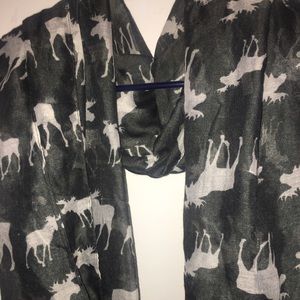 Scarf with moose