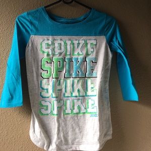 blue & white spike shirt
