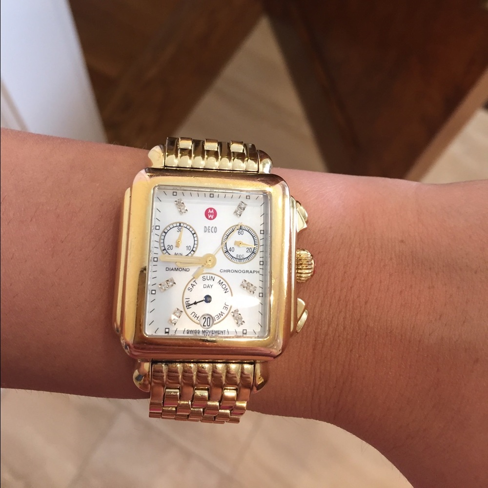 Gold Michele Watch