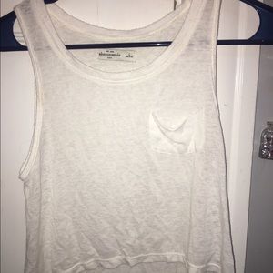 Cropped white top from Abercrombie