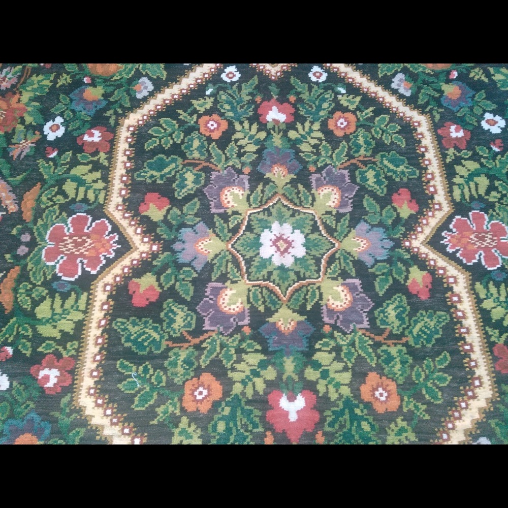 One of a kind handmade antique kilim rug