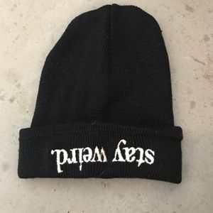 Brandy Melville "stay weird" beanie