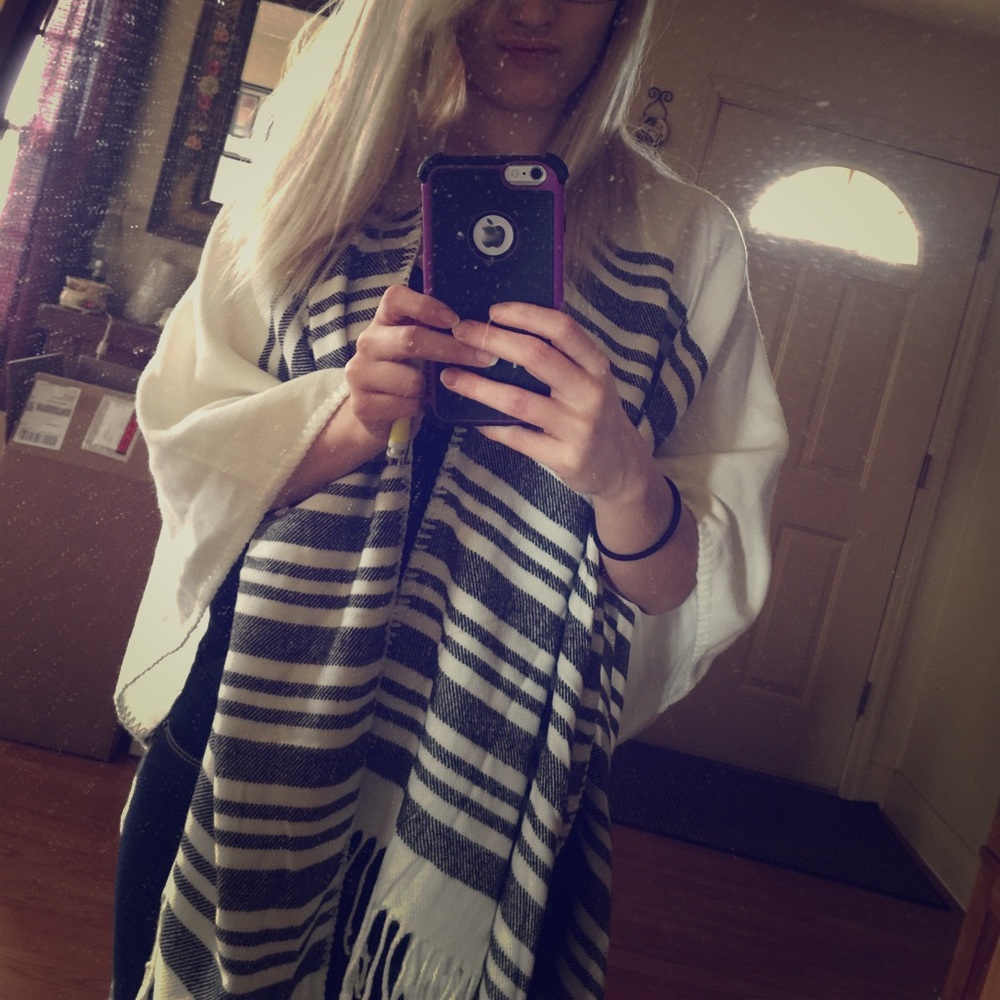 Accessorize Fringe Poncho