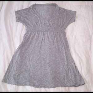 Gray V Neck long tunic