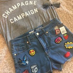 Mossimo Cut-Off Appliqué Shorts