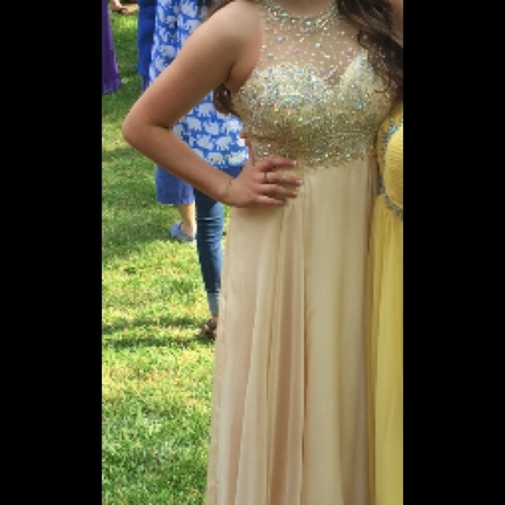 Cinderella Divine Gold Prom Dress