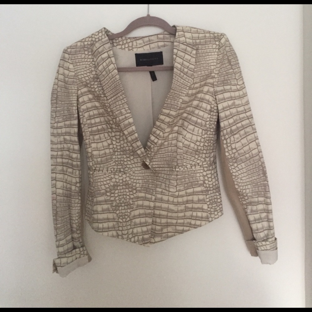 BCBG Snake Print Blazer
