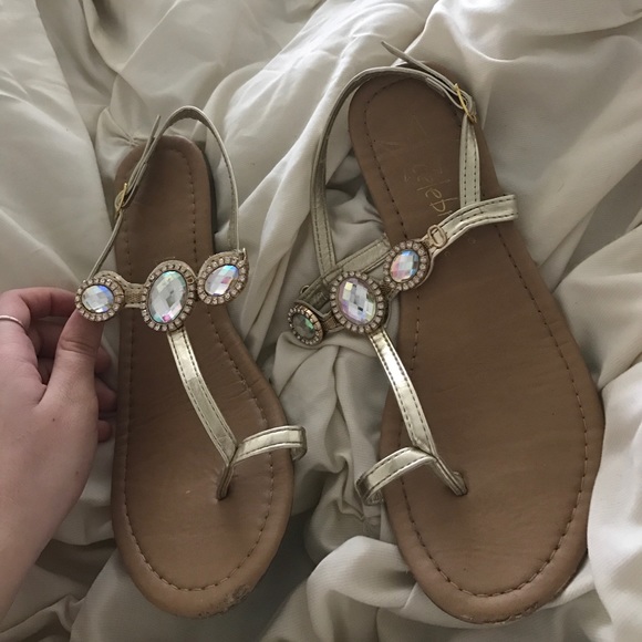 Gold embellished sandals - Picture 1 of 3