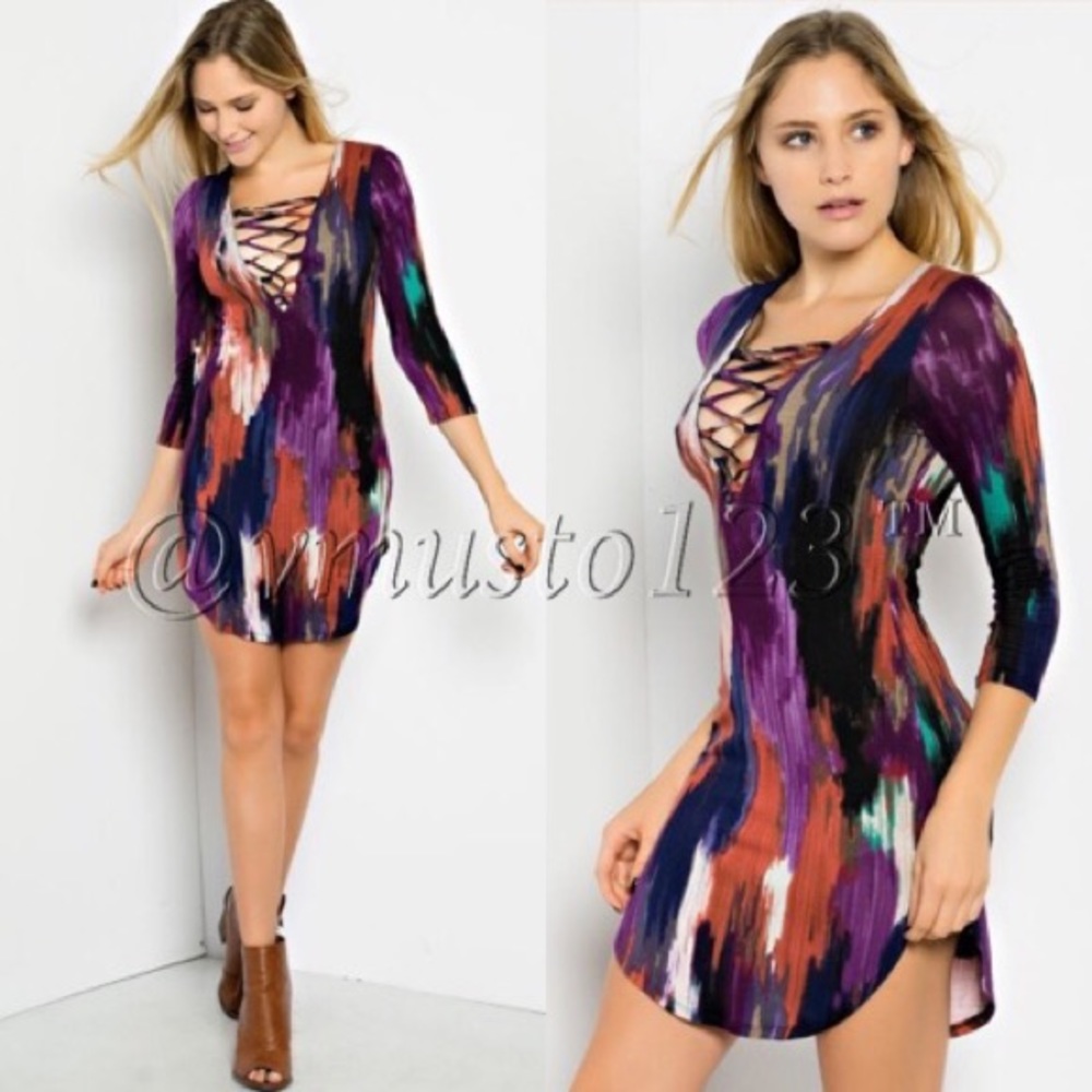 📍CLEARANCE 📍CRISS CROSS MINI DRESS / TUNIC - Picture 2 of 6