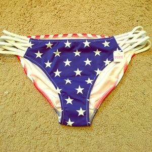 Victoria's Secret American Flag Swim Bottoms!