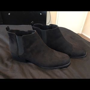 Black Suede Ankle Boots- Size 10