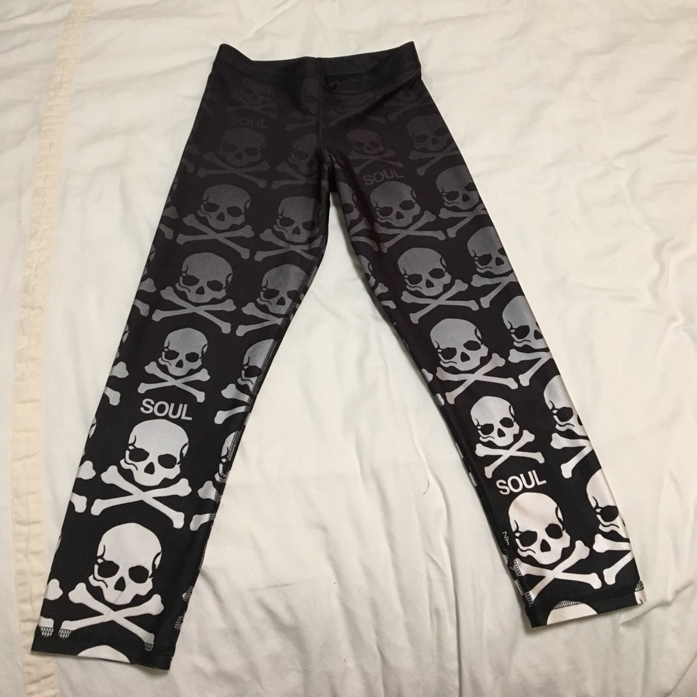 Zara Terez for Soulcycle ombré skull leggings