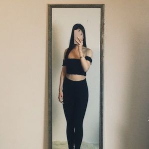 LF Tops - Wavy Crop Top - Black LF Tops - Wavy Crop Top - Black