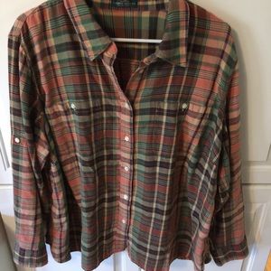 Ralph Lauren Plaid Blouse XL