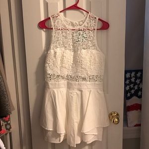 NWT large white lace romper