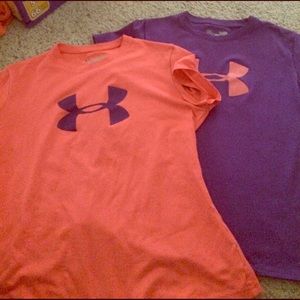 2 under armour shirts youth large