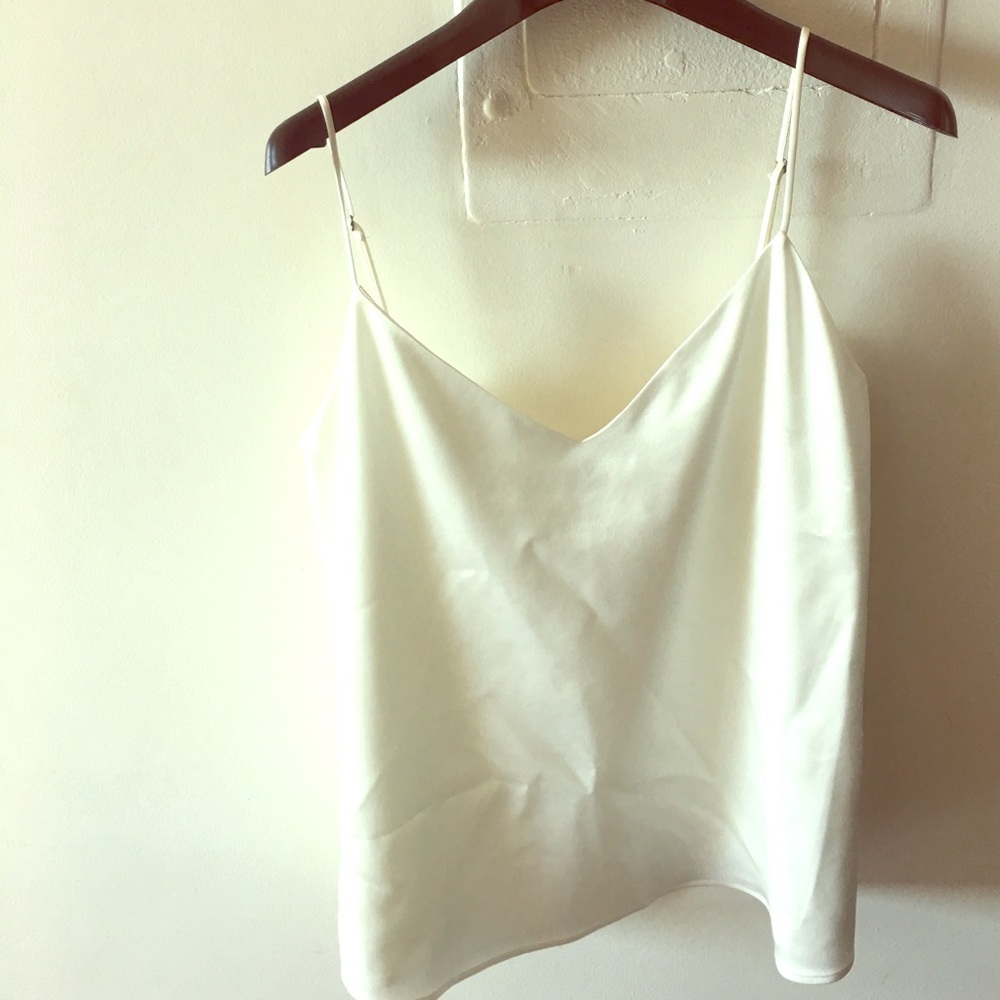 Silk white top