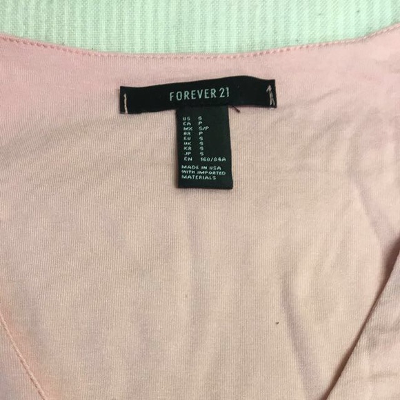 NWOT Ballet pink side laced crop top - Picture 3 of 4