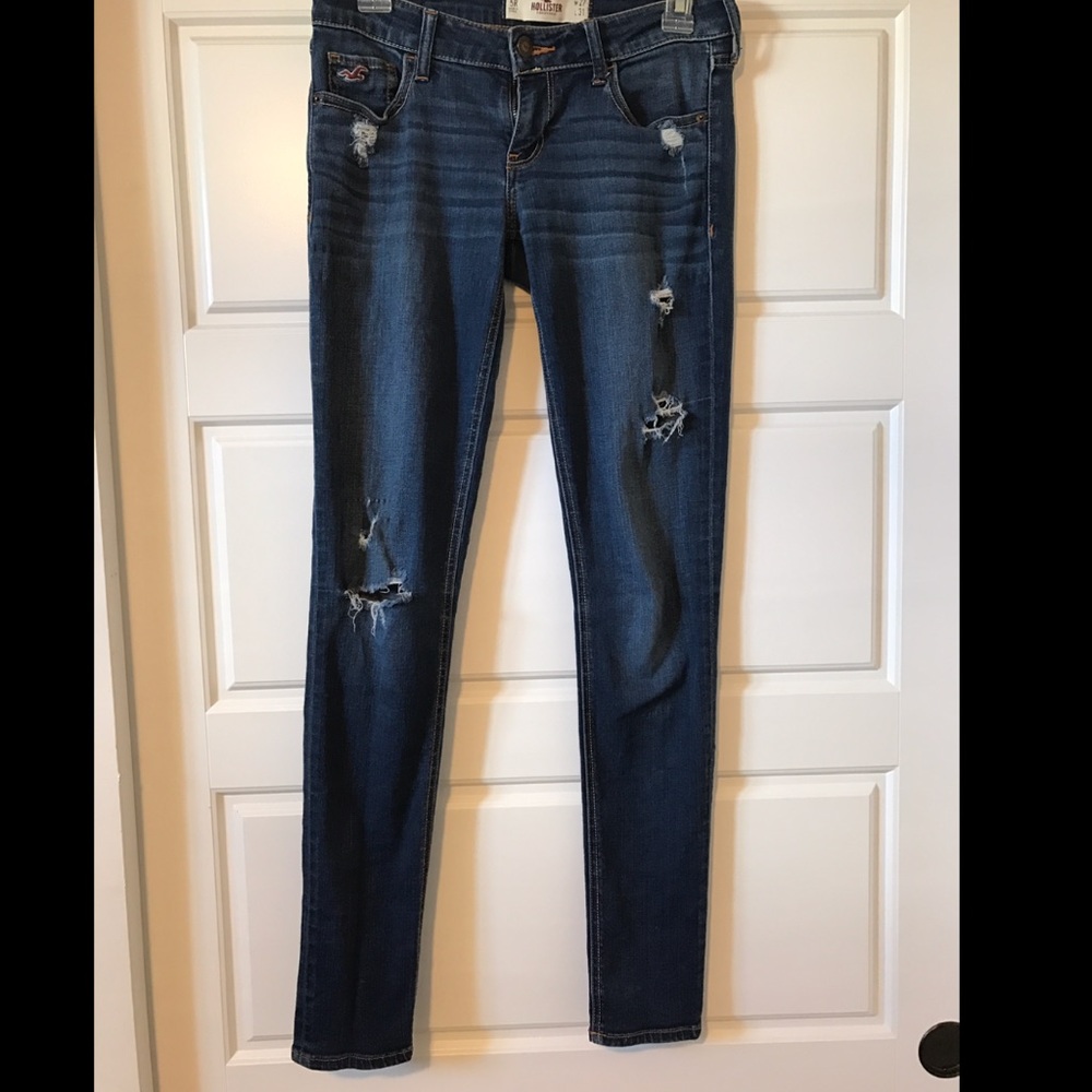 Hollister Ripped Dark Skinny Jeans