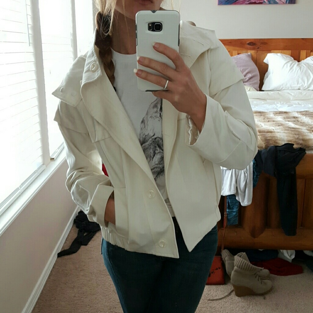 White wool coat