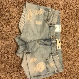 Denim Shorts with holes Size 5
